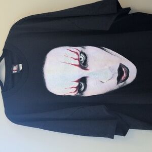 Rare! Marilyn Manson Black T-Shirt with Red & White Face Graphic